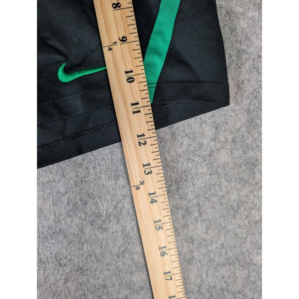 Nike Dri-FIT Womens Running Shorts Black Green Contrast Trim Athletic 6223